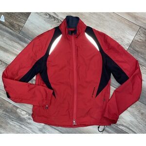 Womens Brooks Running Full‎ Zip Jacket Red Black Size Small